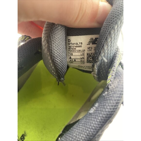 New Balance 410 v5  trail running shoe Gray/Lime Green/Navy 2017 Womens Size 10 - Picture 5 of 5